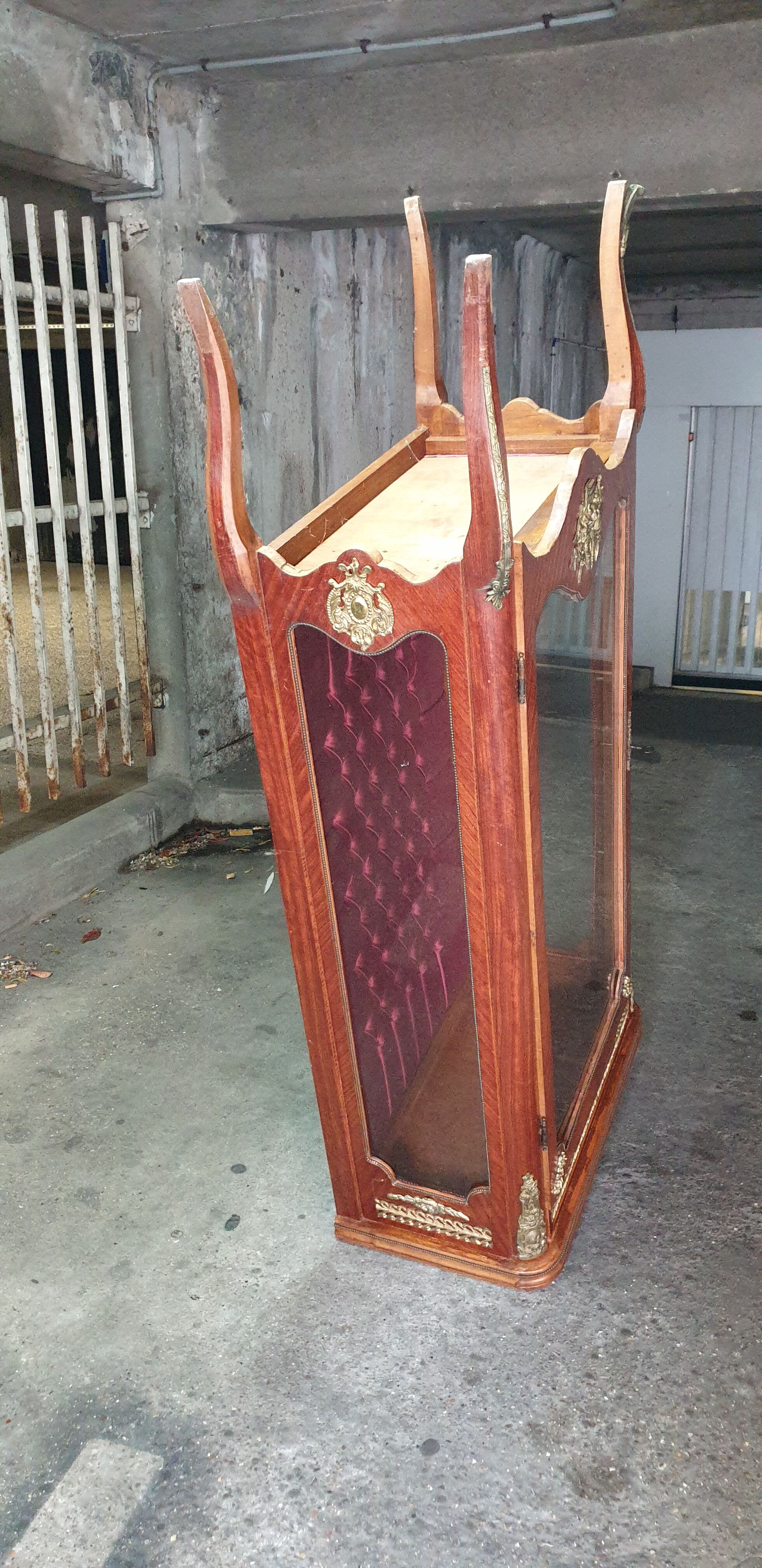 Meuble vitrine Louis XV  période Napoléon III