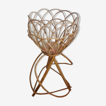 Rest plant rattan wicker 1960 1970