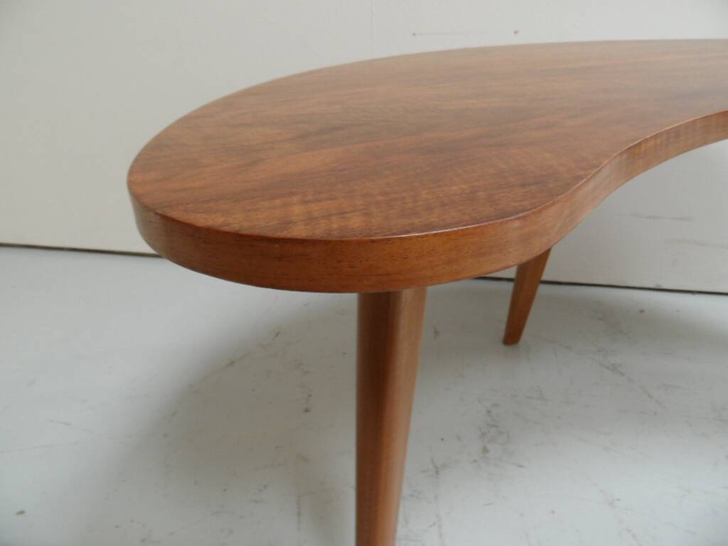 Mid Century moon-shaped coffee table