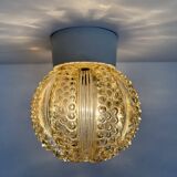 Vintage glass bubble ceiling lamp , 1970s