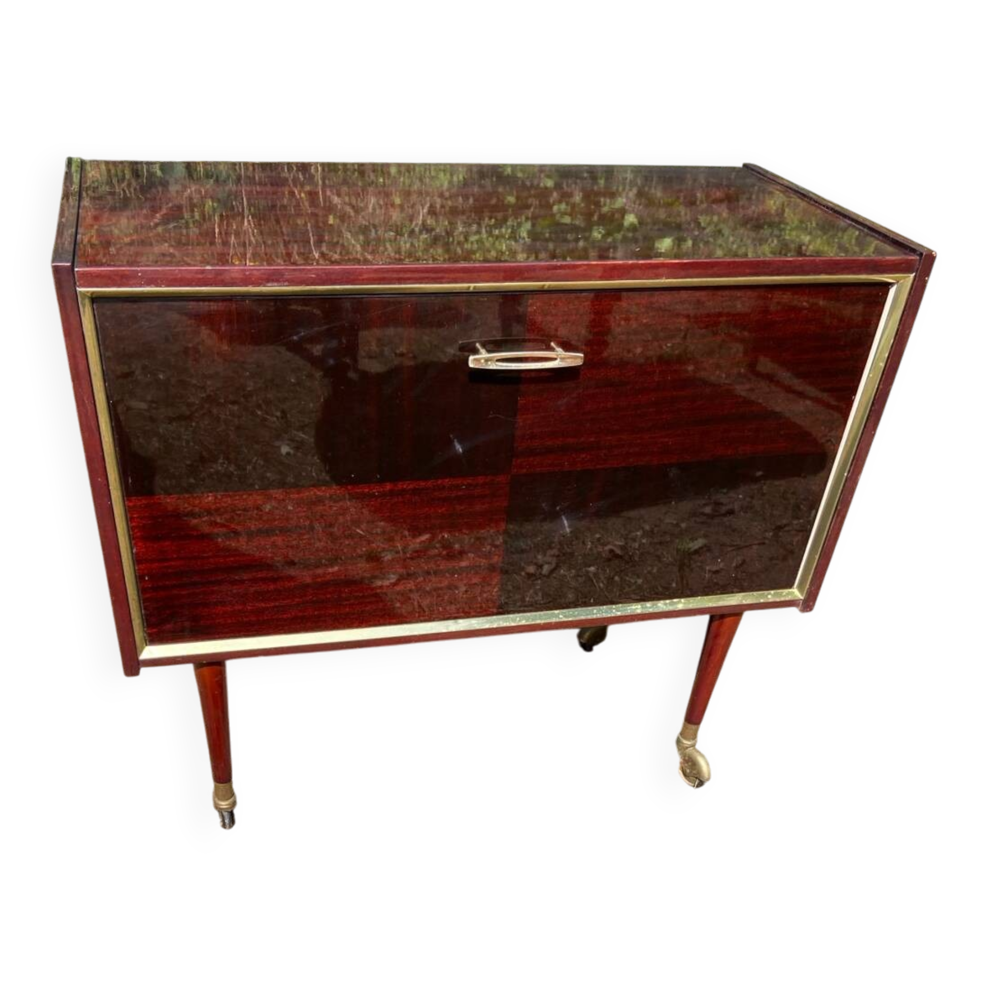 Meuble bar tv éclairé années 60/70