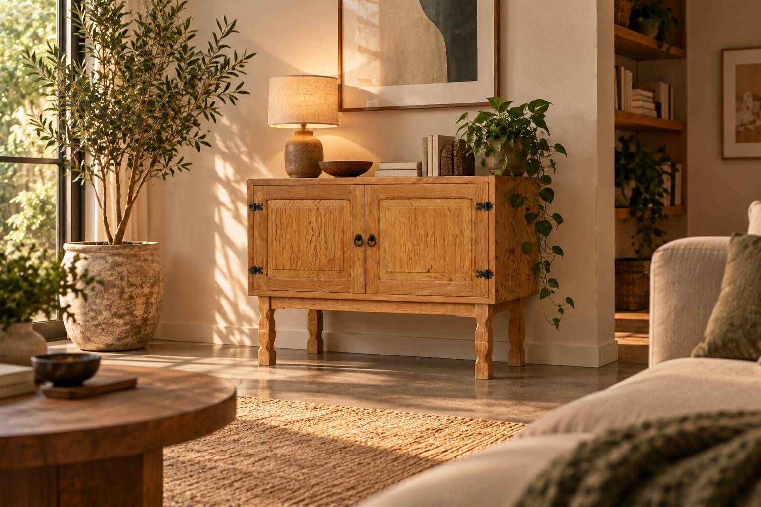 vintage sideboard | Brutalist cabinet | 1960s | Danish