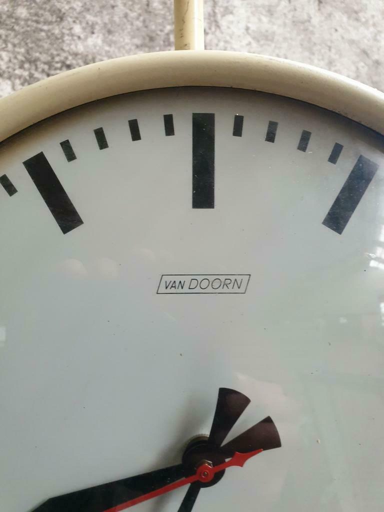 Old school clock double clock from Doorn 60s