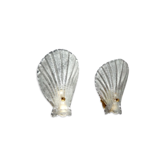 Wall lamps glass shells barovier toso murano