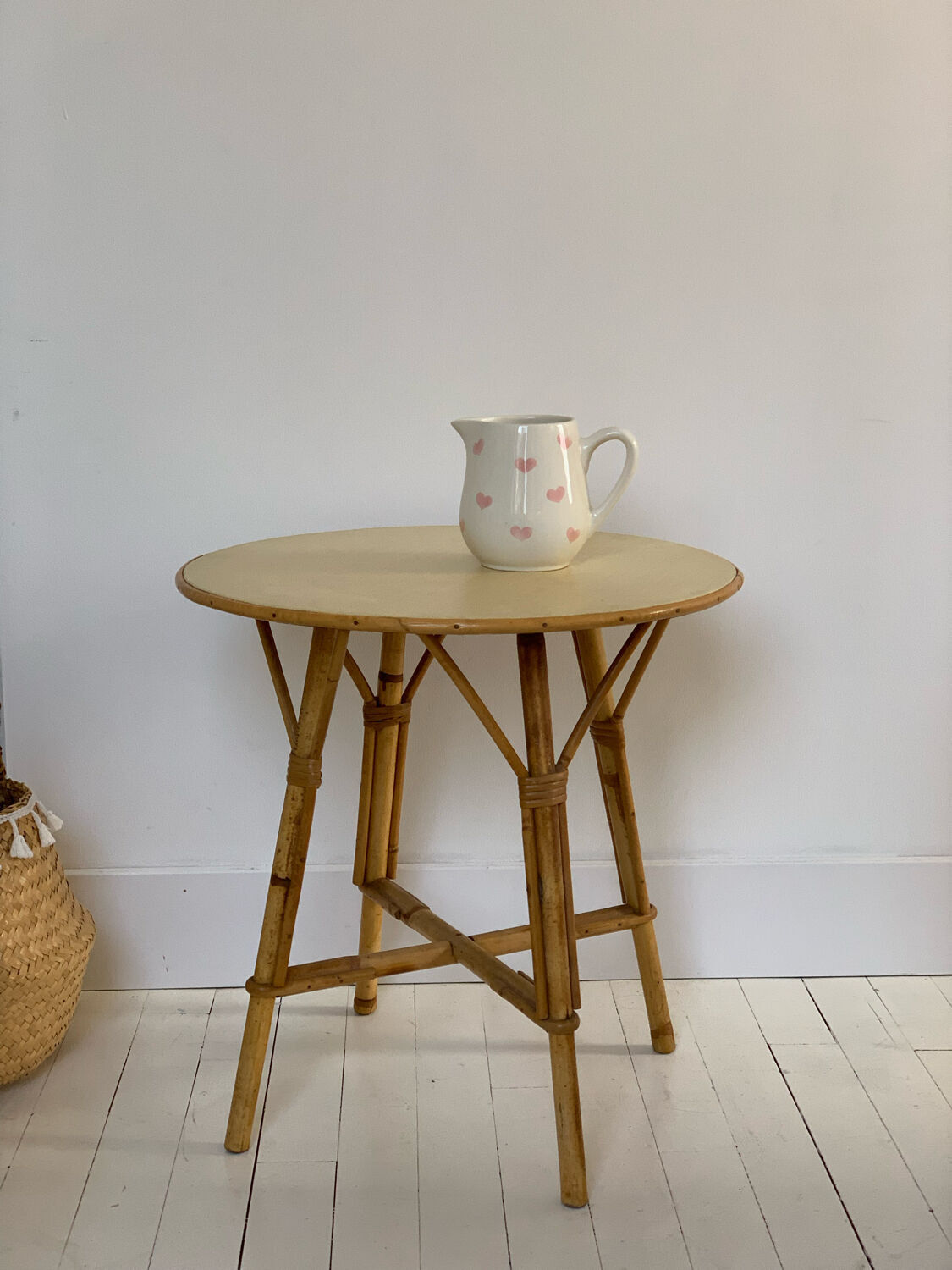 Table vintage en rotin