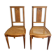 Lot of two chairs Art nouveau blond wood