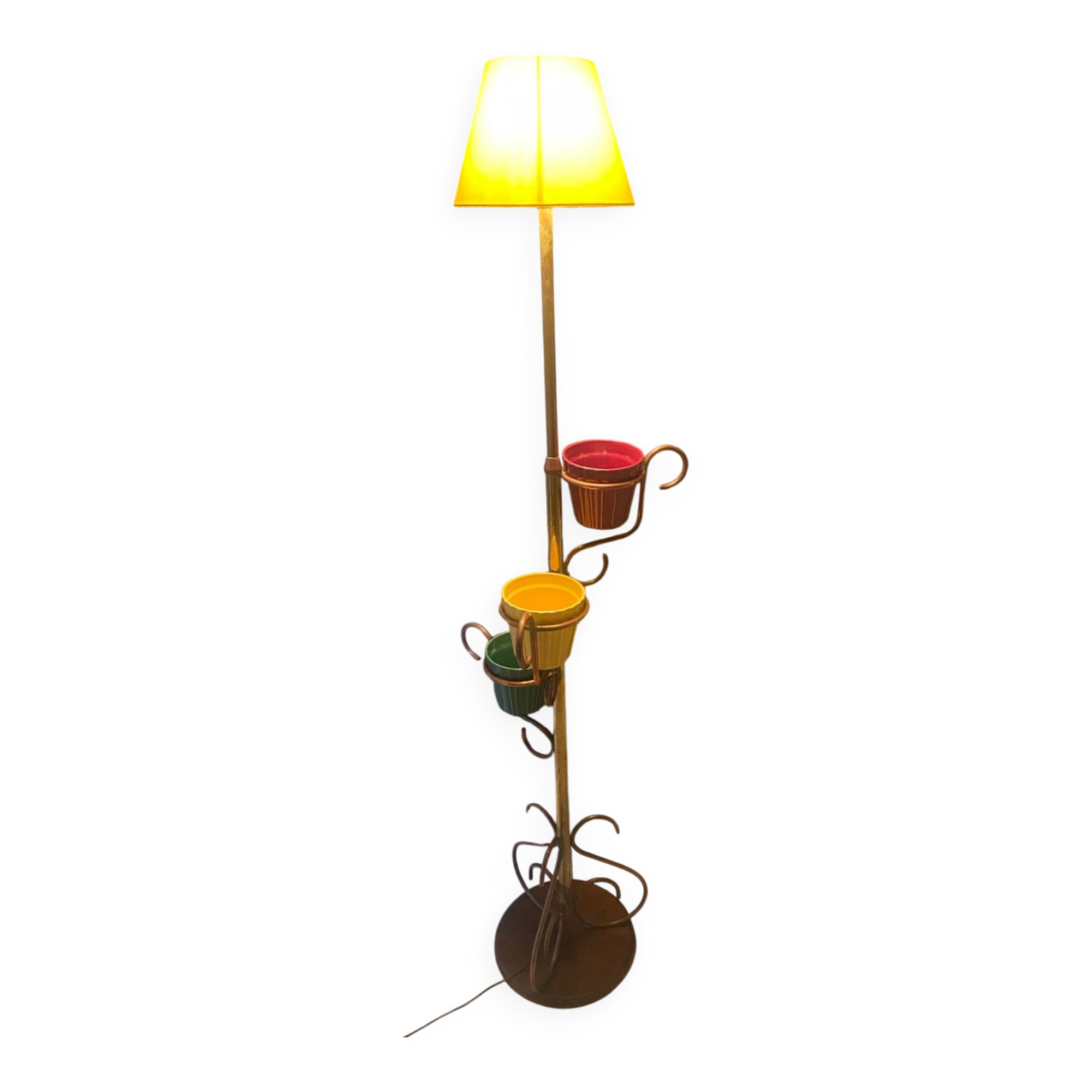 Very beautiful vintage plant stand lamp