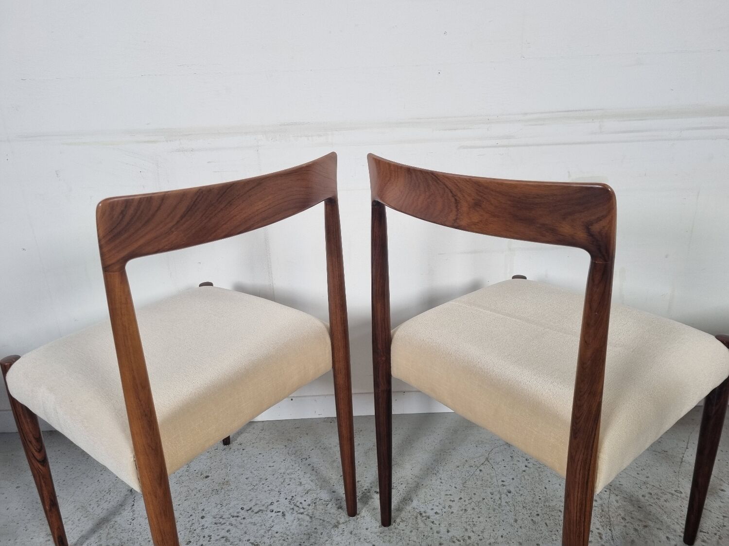 6 Scandinavian rosewood lubke chairs, 60s