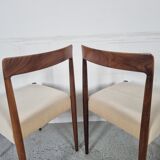 6 Scandinavian rosewood lubke chairs, 60s