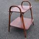Vintage wood and bamboo side table