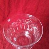 Glass soliflore vase with patterns