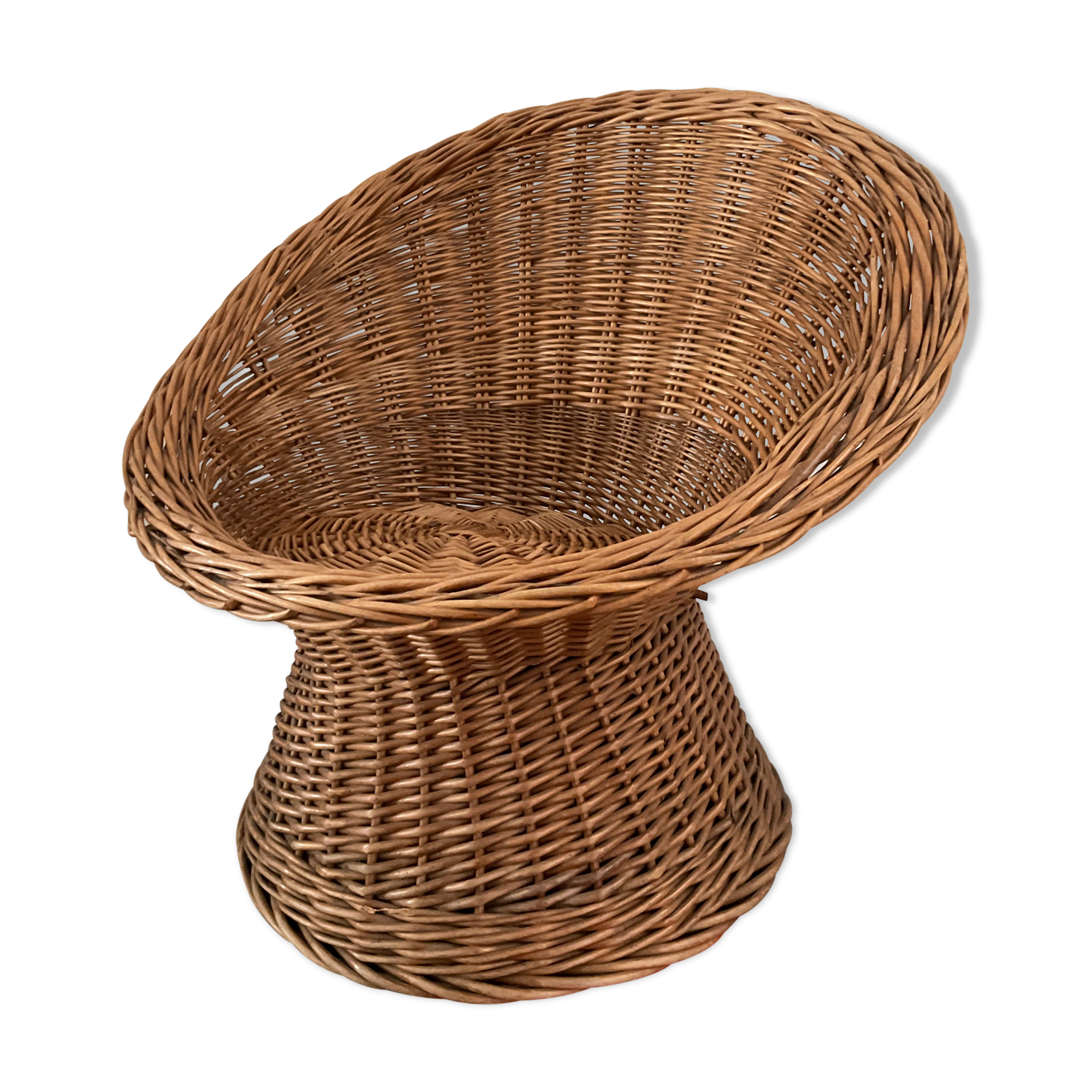 Vintage children's armchair in wicker year 70