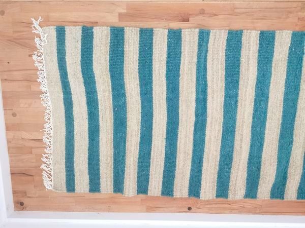 Double-sided kilim wool carpet fully handmade