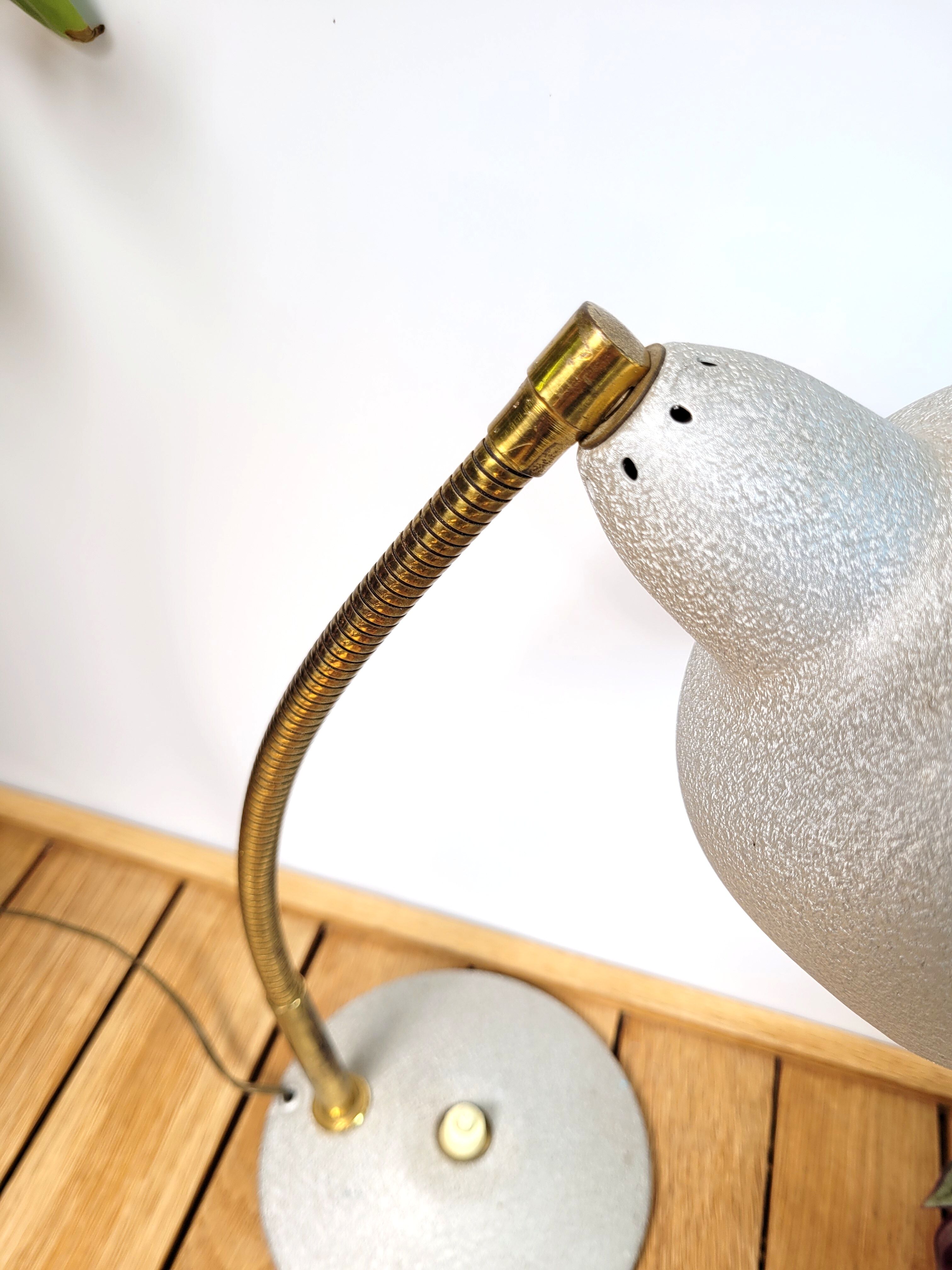 Flexible lamp alu & gold 1970