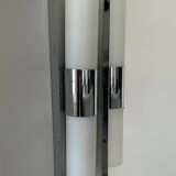 Vintage chrome and opaline metal wall light, Germany 1960