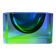 1960s Rare Rectangular Uranium Multifaceted Ashtray in Murano Glass