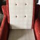 Set of 2 red Mid-Century fabric armchairs, 1960s — complete restoration