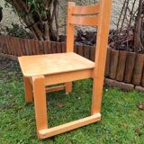 Chaise enfant en bois, IKEA années 70