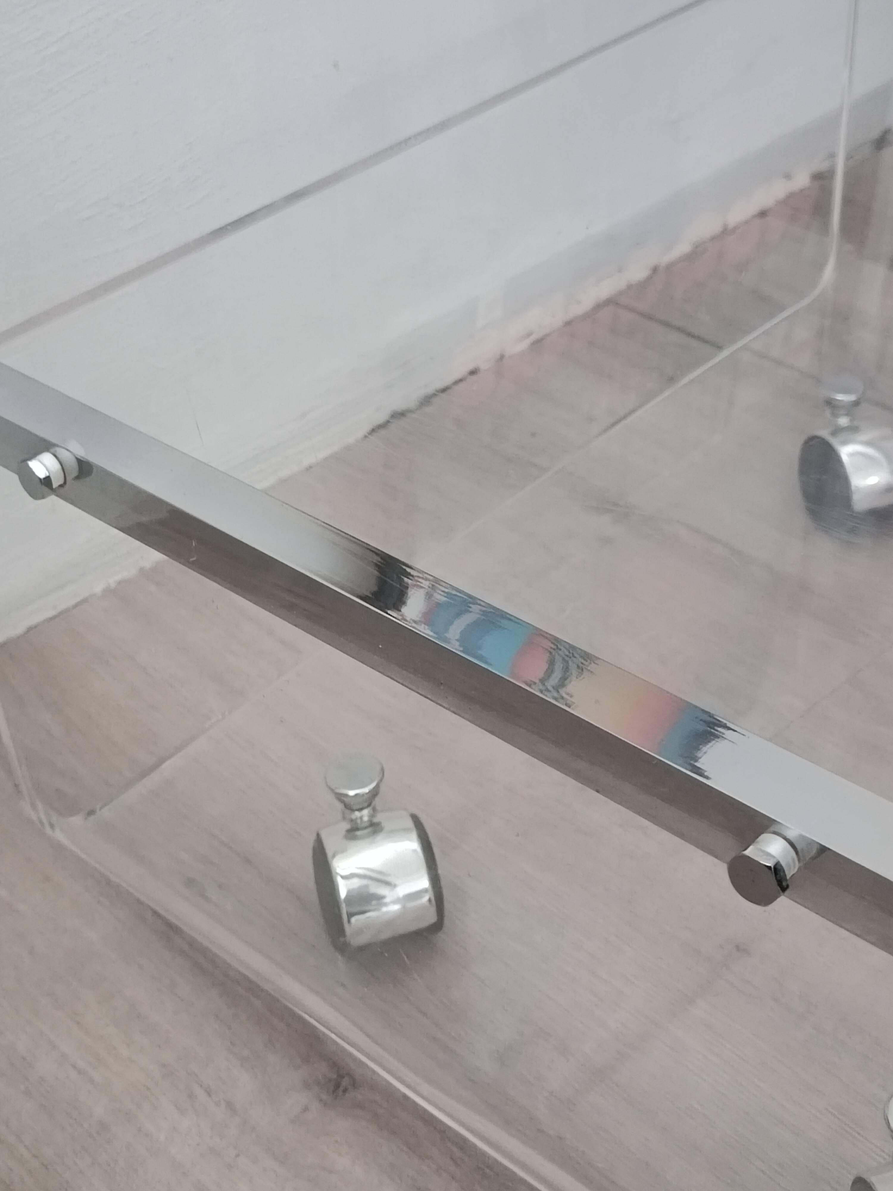 Rolling table by David Lange for Les invisibles du Marais 1970s