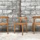 Series of 3 armchairs 1980