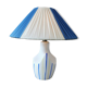 Vintage ceramic lamp 50s blue and yellow décor
