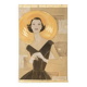 Painted canvas depicting an elegant woman from the 1950s. Contemporary.