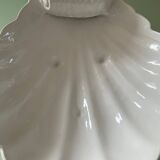 Large vintage shell empty pocket in enameled ceramic