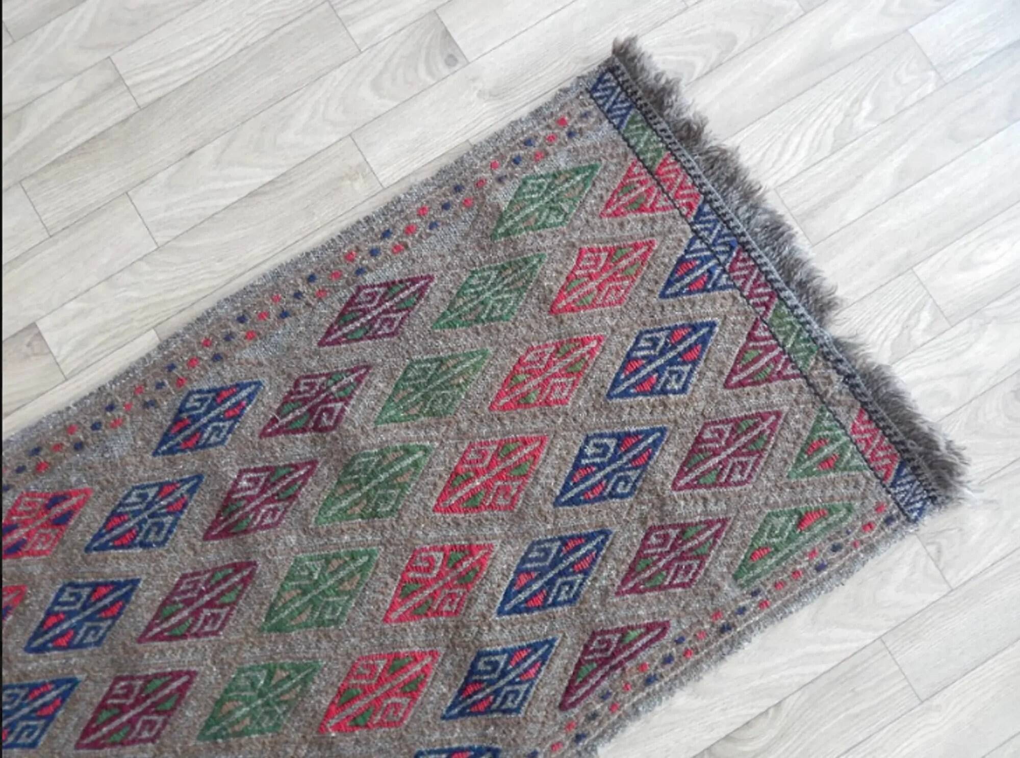 Tapis Kilim turc vintage tissé main