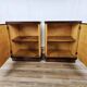1940 Art Decò nightstands in walnut with door and shelf