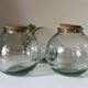 Set of 3 vintage glass candy jars from the 60s and 70s