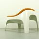 Rare Space Age Fiberglass Lounge Chair by Sergio Mazza for Artemide