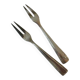 set of 12 silver fish forks