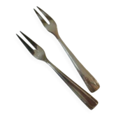 set of 12 silver fish forks