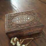 Indian carved wooden box