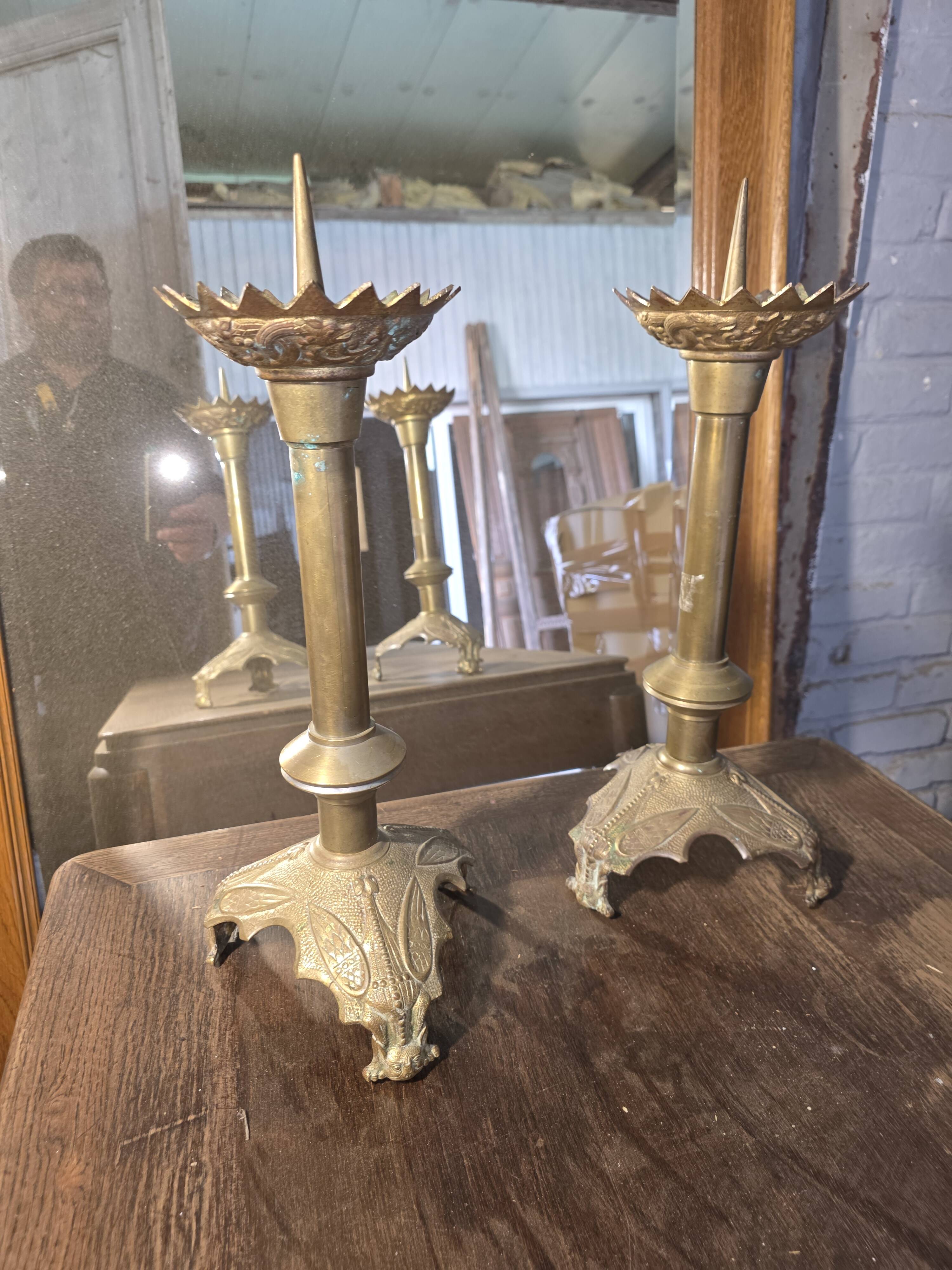 Pair of antique candlesticks