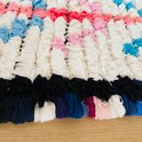 Berber carpet Boucherouite diamonds 138x230