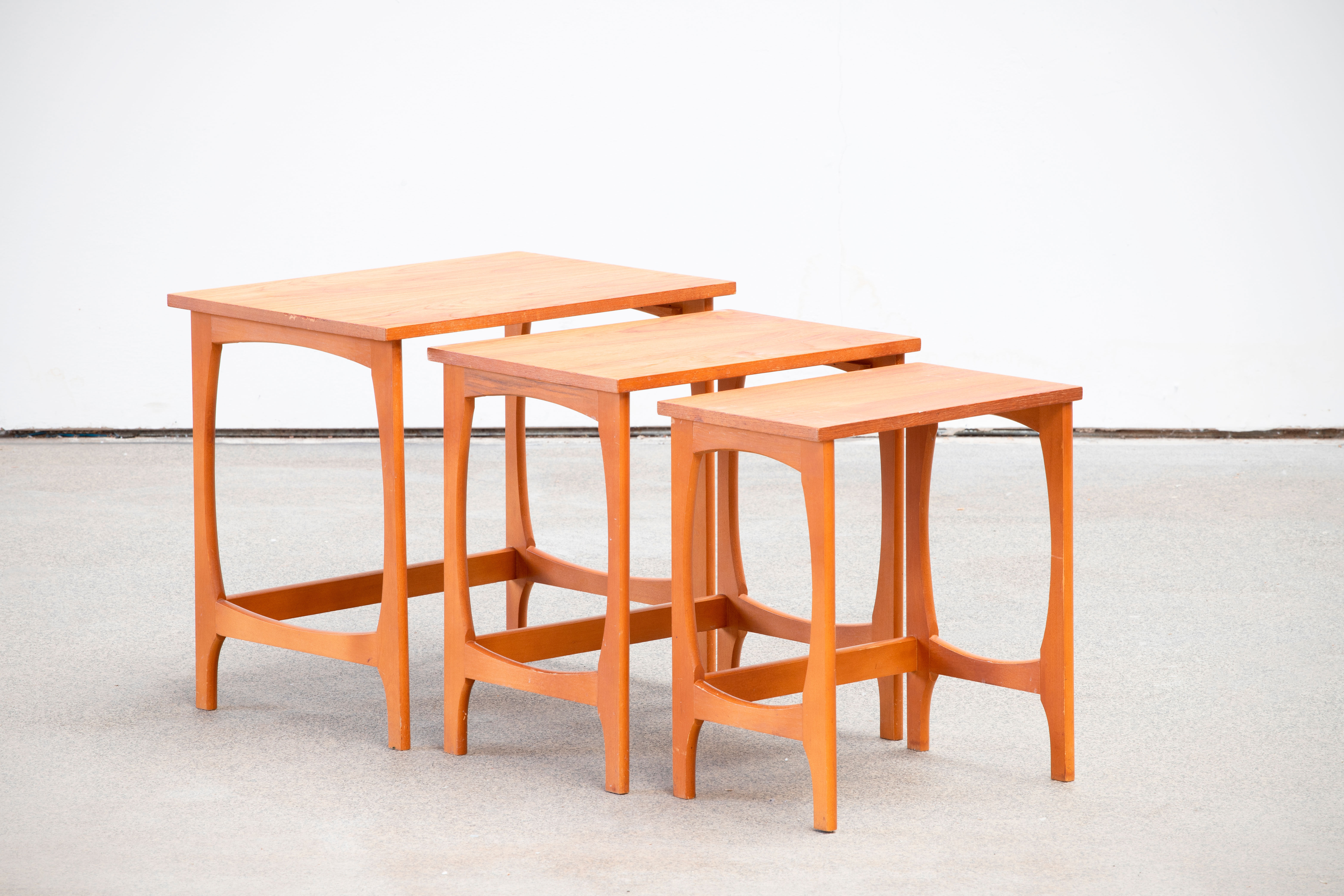 Tables basse gigogne (x3) scandinave vintage 1960