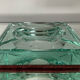 Jean Luce Art Deco ashtray in mercurized Saint Gobain glass