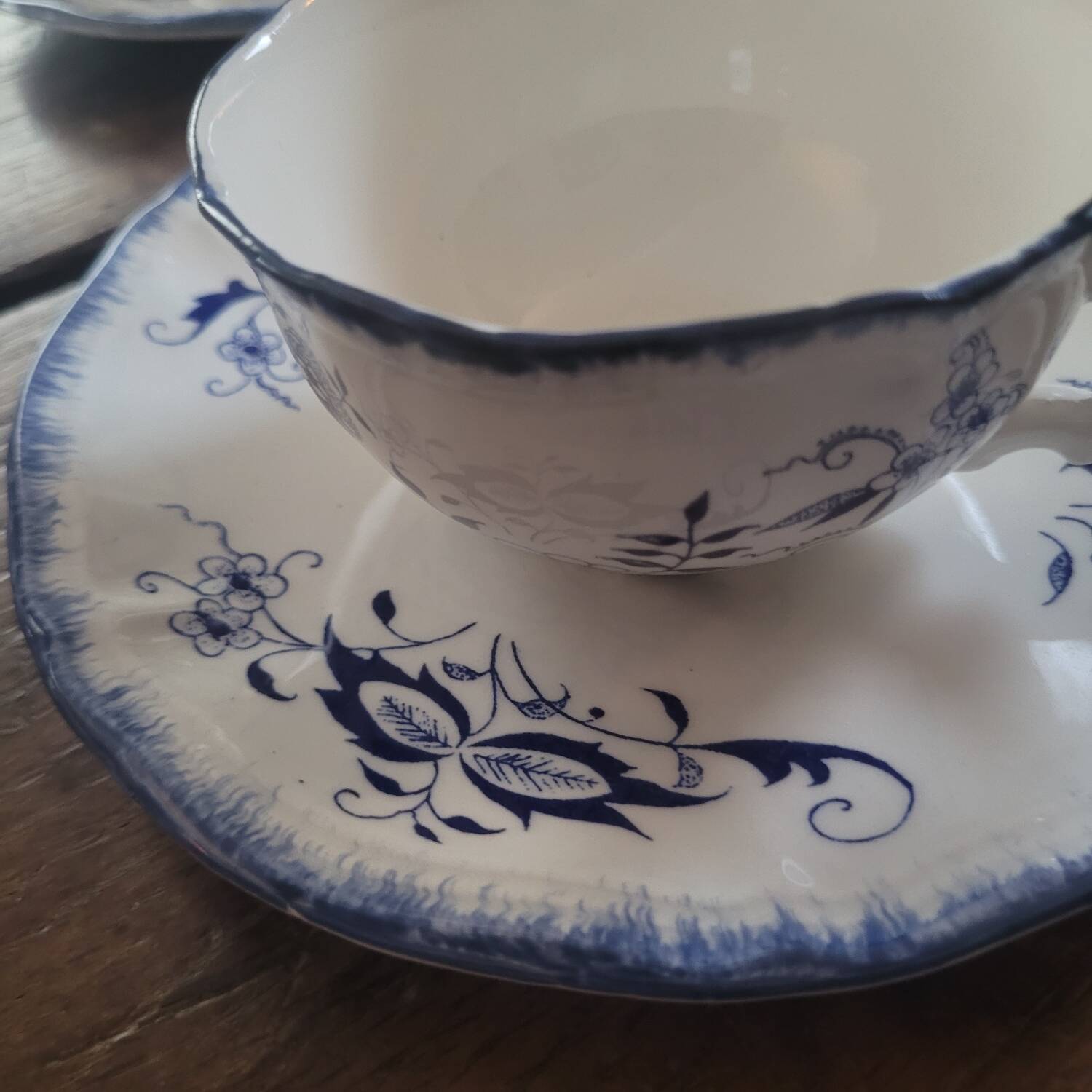 Sarreguemines Lancaster Set – 4 cups and 4 saucers – 1950s