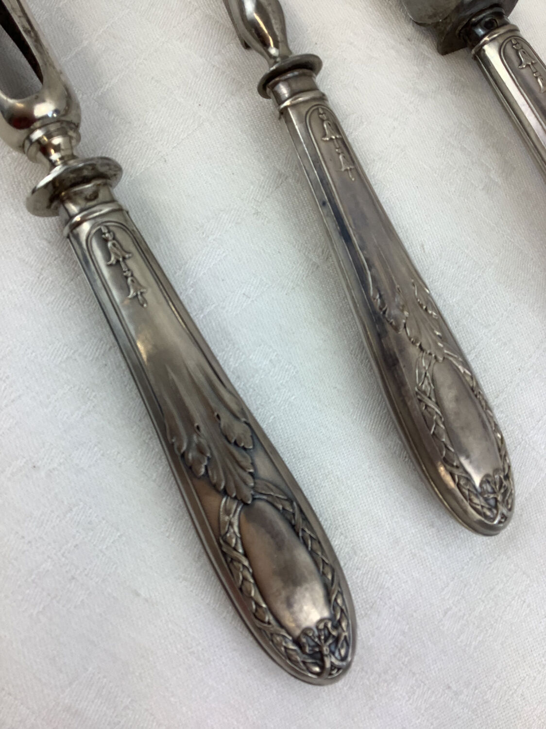 Old leg of lamb service, in silver made in France