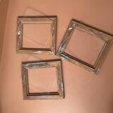 Set of 3 small old wooden frames
