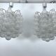 Pair of Mid-Century Murano Bubble Glass chandeliers. Italy 1960s