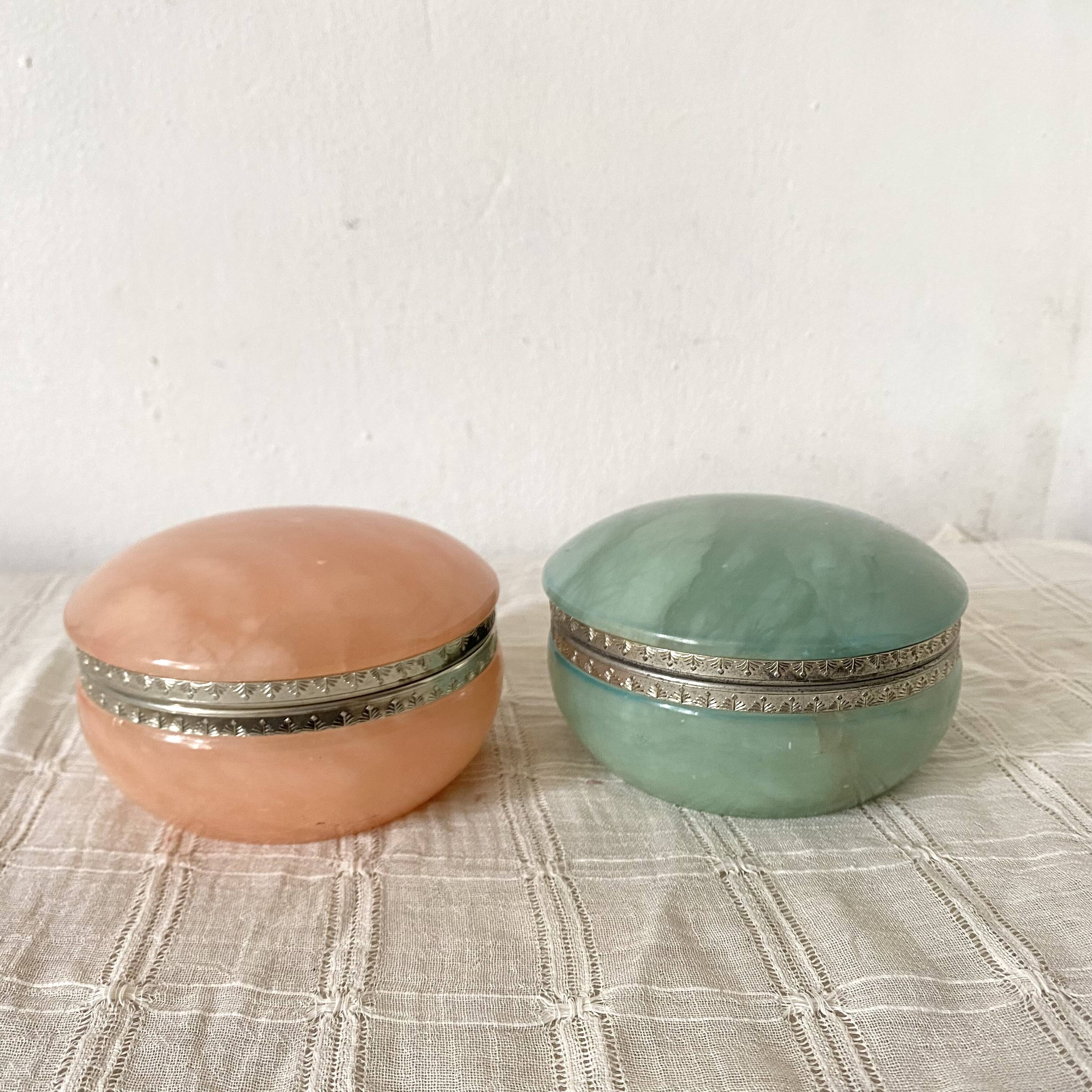 Alabaster jewelry boxes