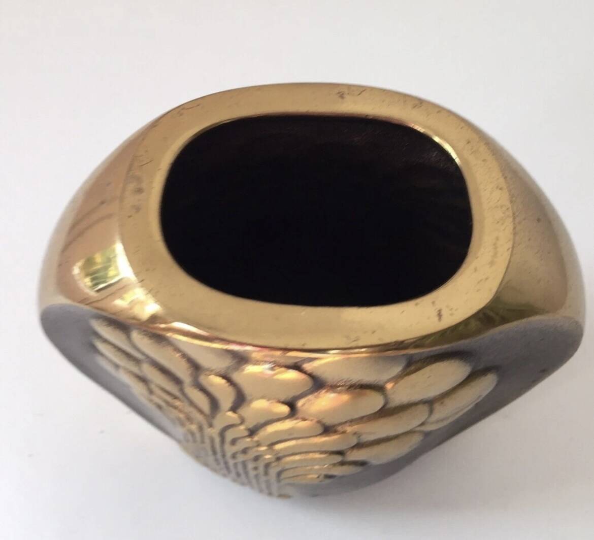 Vintage vase Art Nouveau gilded bronze