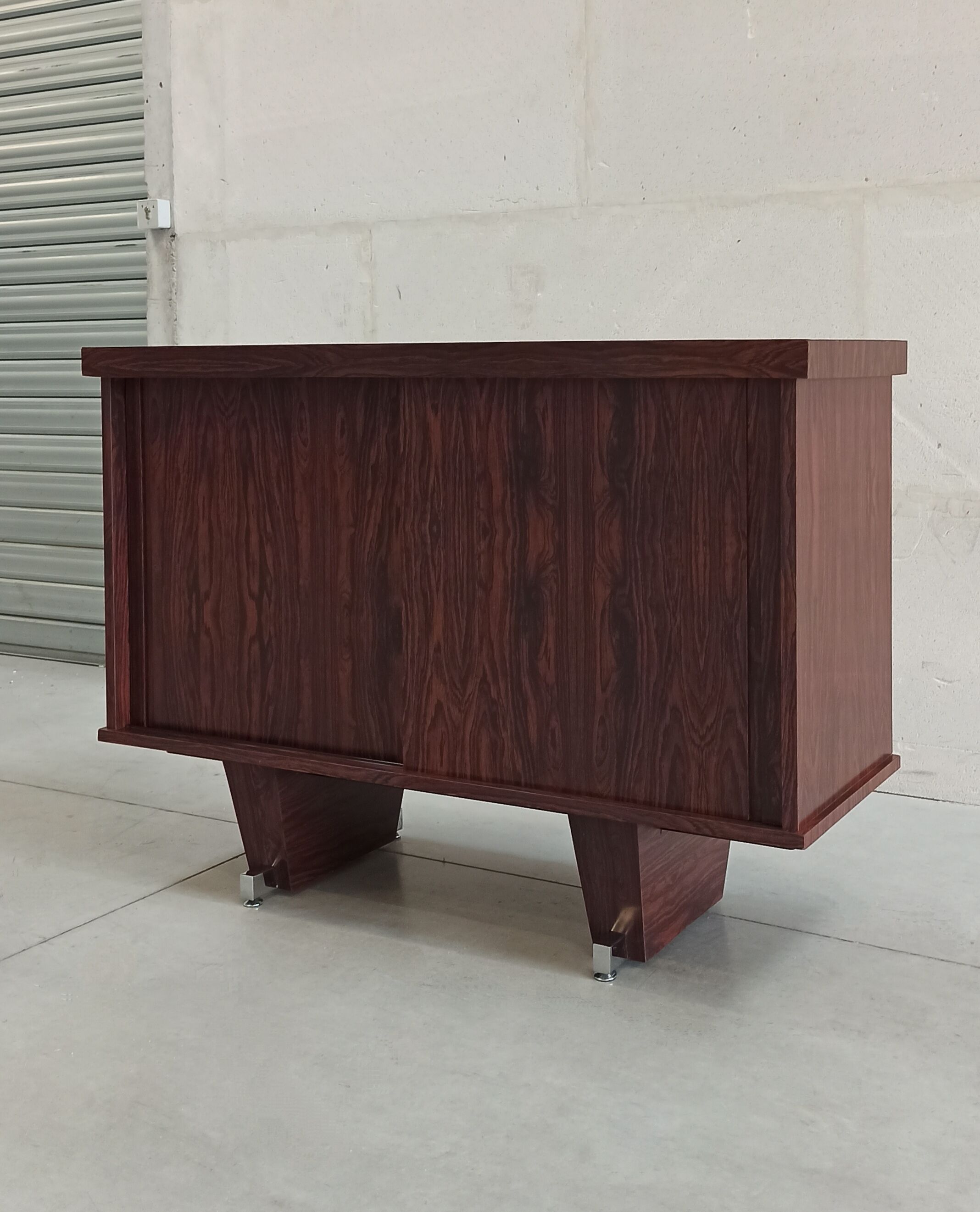 Rosewood and chrome sideboard, 60's