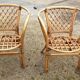 Paire de fauteuils bambou