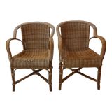 2 rattan armchairs for children