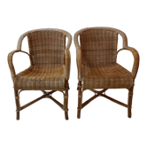 2 fauteuils en rotin pour enfant