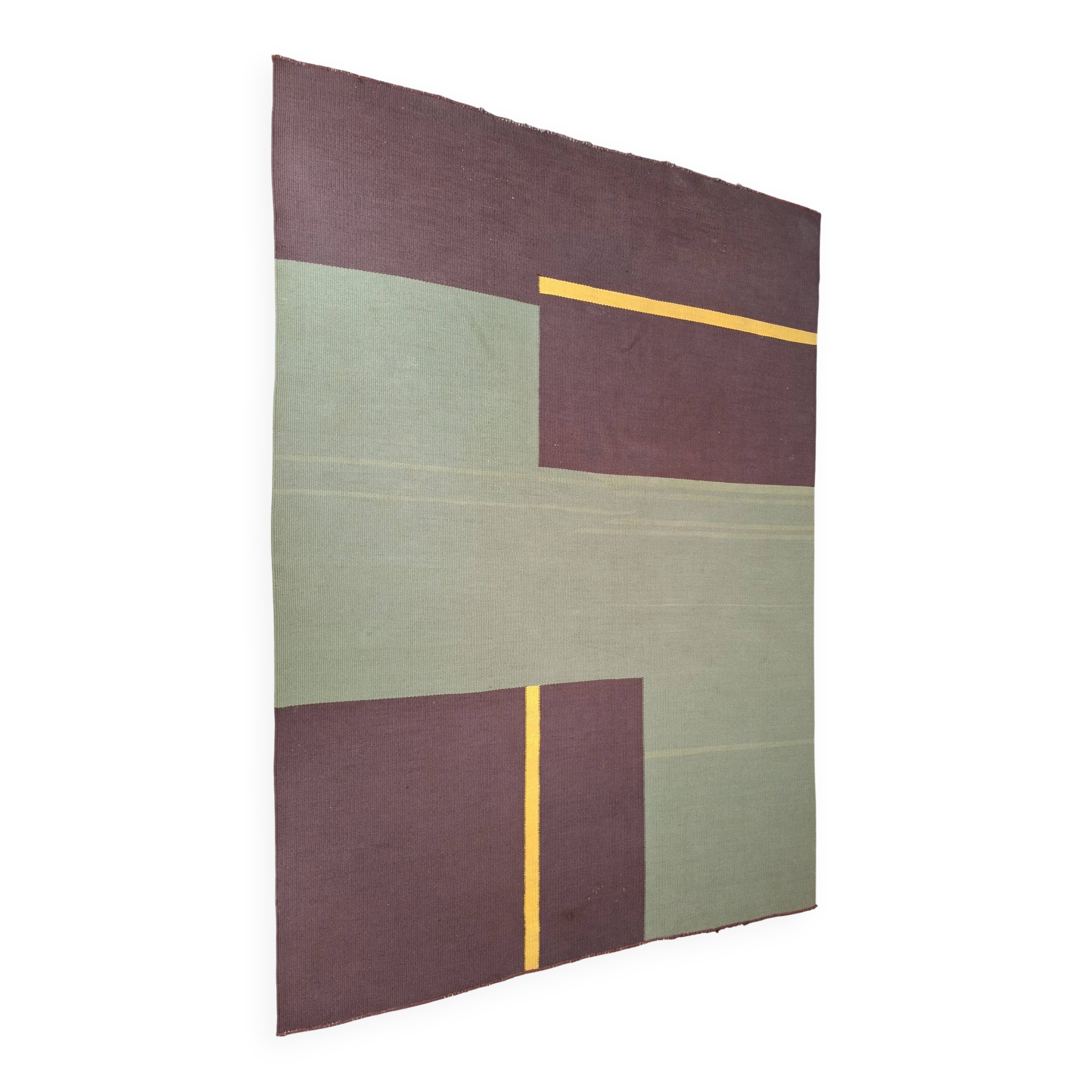 Mid-Century Modern Geometric Rug, Czechoslovakia, 1960s