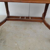 Oval table, integrated extension, in exotic wood